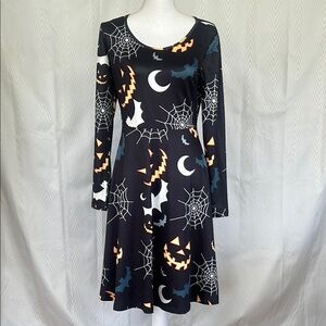 Spooky Long Sleeve Halloween Dress